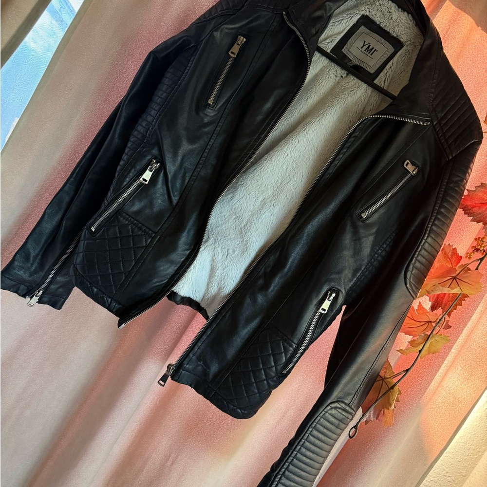 YMI Black Faux Leather Jacket